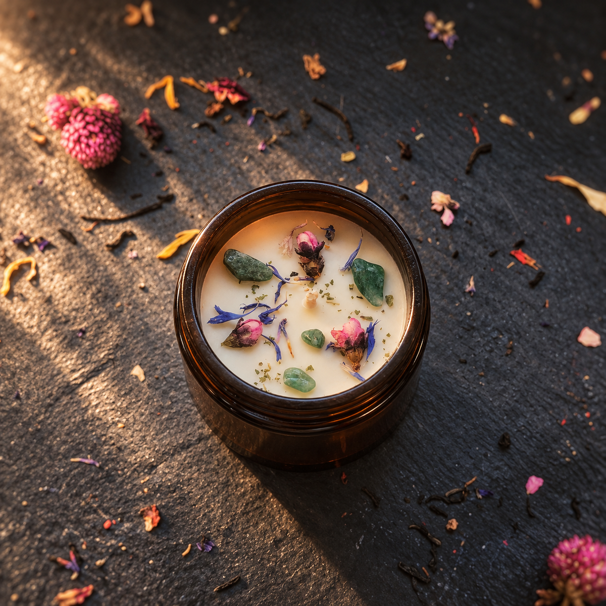 Coffret Les 5 Paysages rituels — 5 bougies cristallines