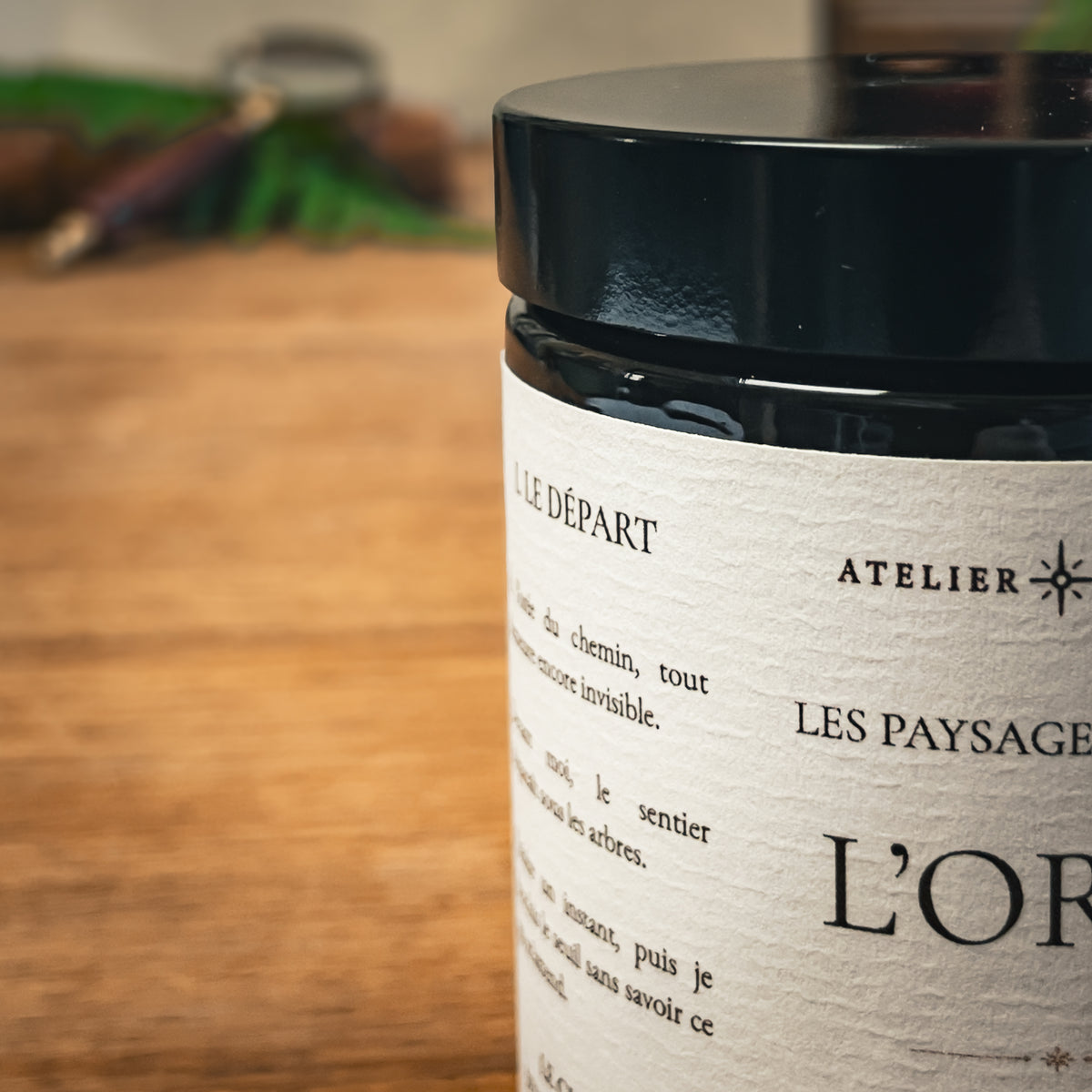 Bougie L'Orée, détail – Atelier Oracle