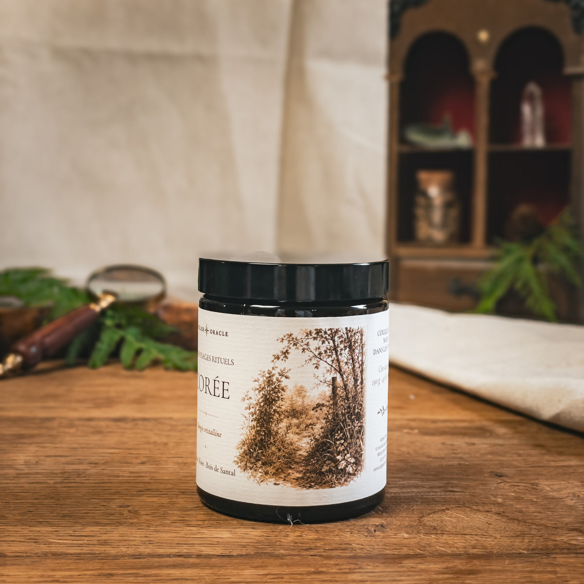 Bougie L'Orée 150 g, vue de côté – Atelier Oracle